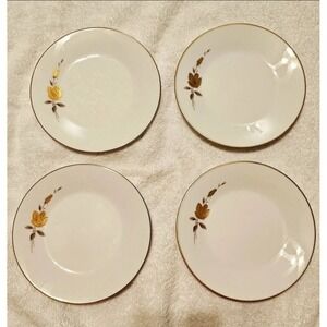 Noritake china Set Of 4 Windsor Rose‎ Dessert Plates